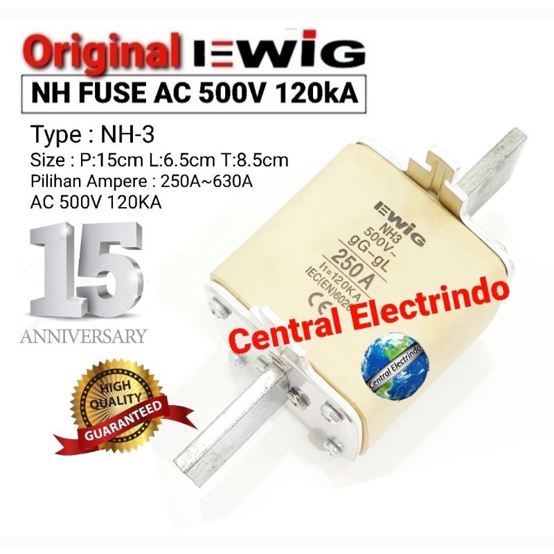 NH Fuse EWIG NH-3 AC500V 120KA