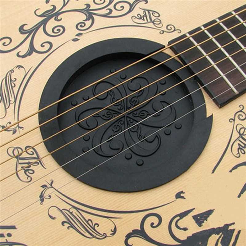 Sound Hole Penutup Lubang Karet Gitar Akustik 40&amp;41inch Aman Digunakan Anti Lecet Tutup Lubang Gitar