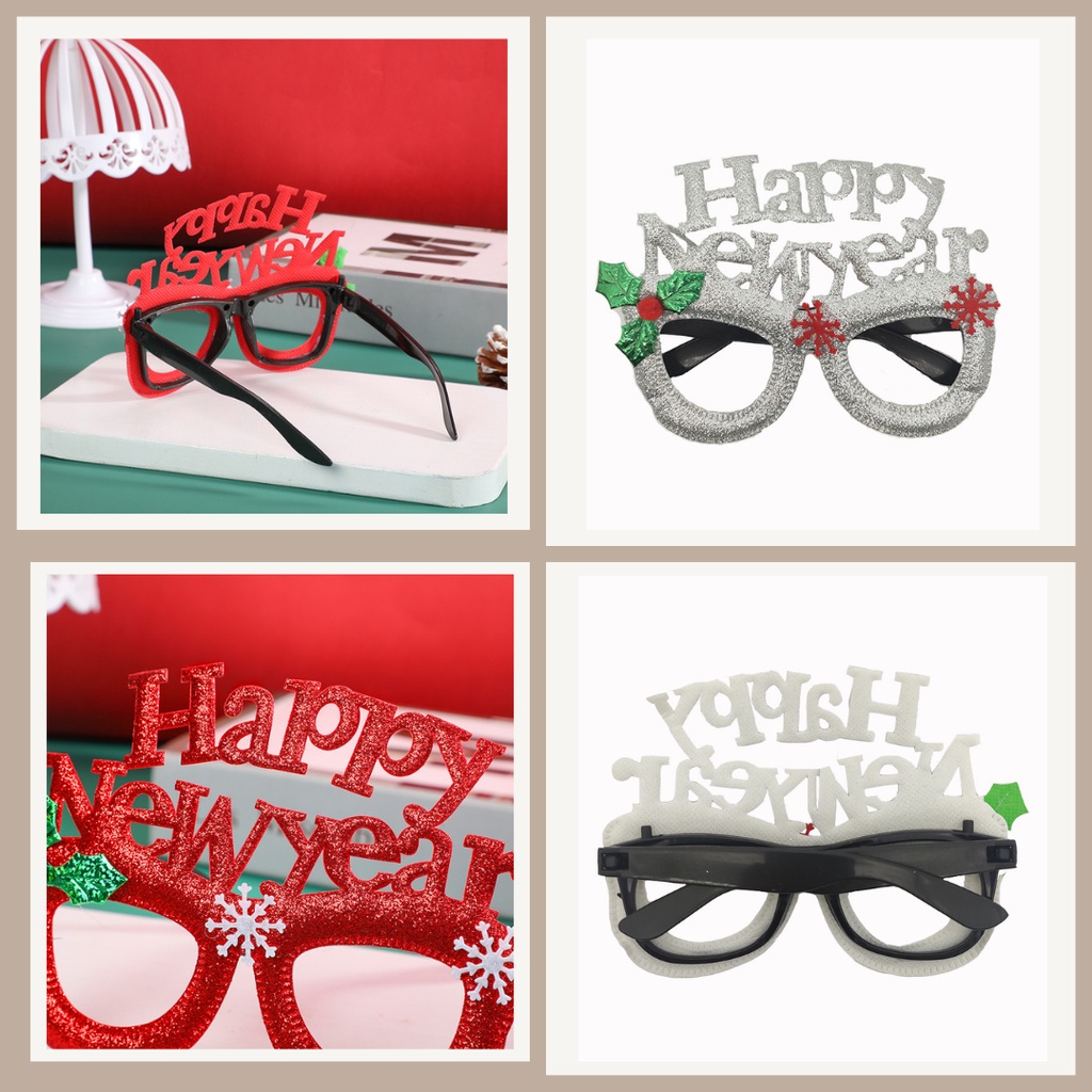 NEW Kacamata natal anak / Christmas Glasses Gliter