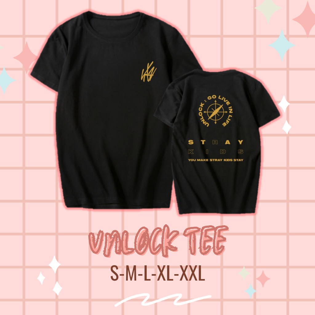 UNLOCK GO LIVE IN LIFE Tee - Kaos Stray Kids Beyond Live Concert Unofficial