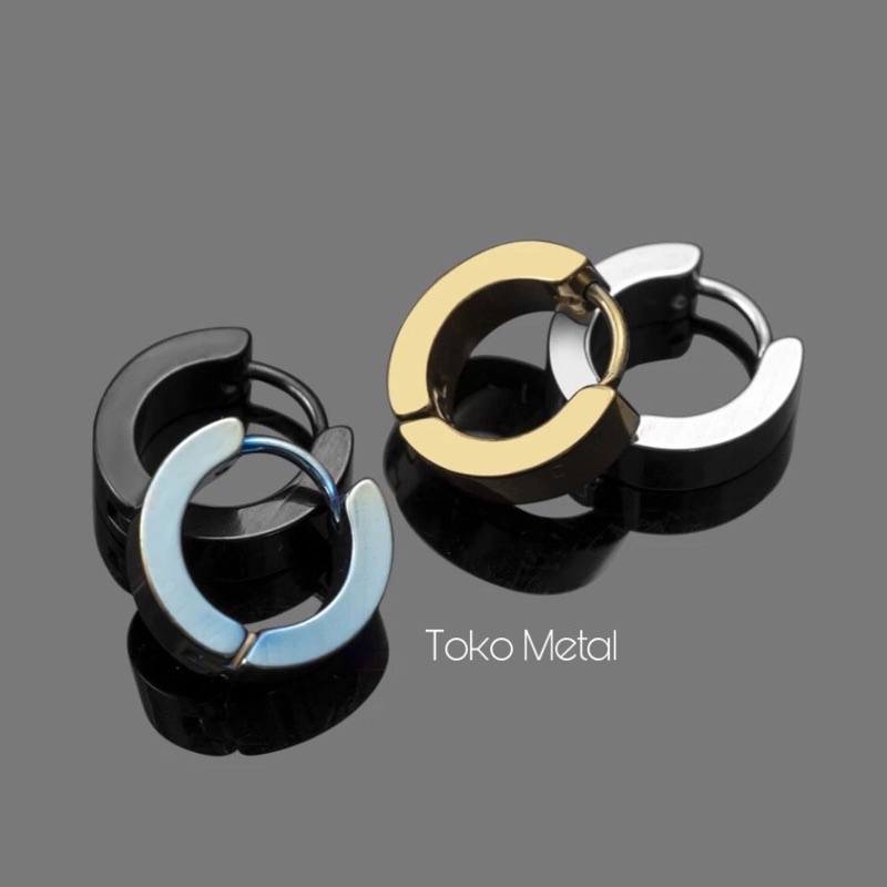 Anting Titanium Tindik Pria dan Wanita 1 Pasang [ Toko Metal ]