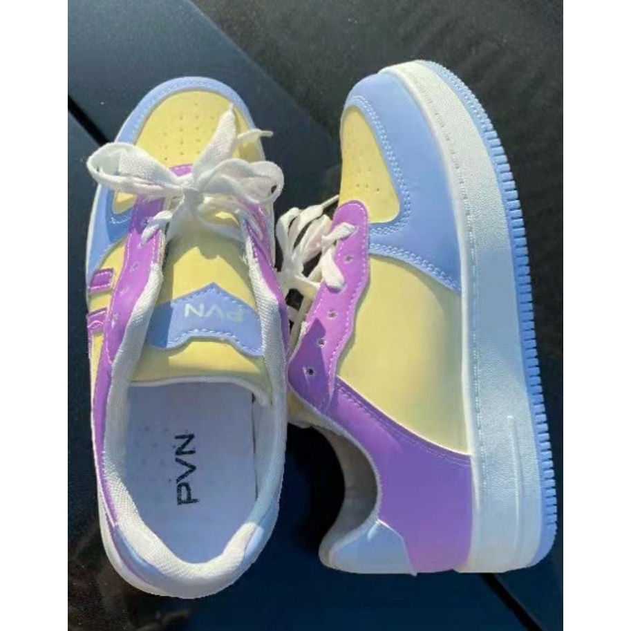 PVN Kara Sepatu Sneakers Wanita Sport Shoes Candy Pink White 372-Haena - Macaron