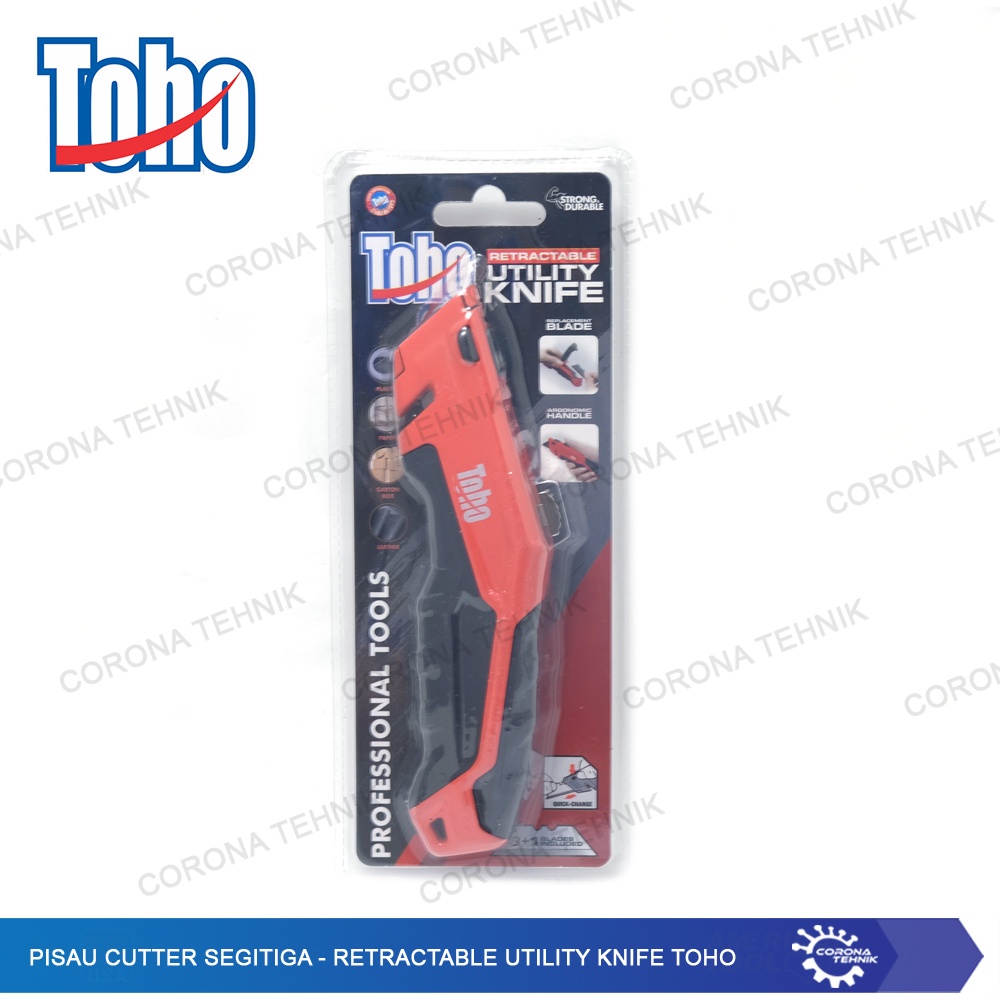 Toho - Pisau Cutter Segitiga - Retractable Utility Knife