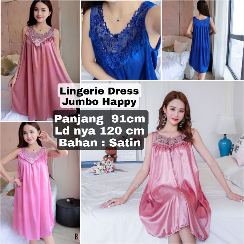 Baju Tidur Lingerie Dress Bahan Satin Seksi