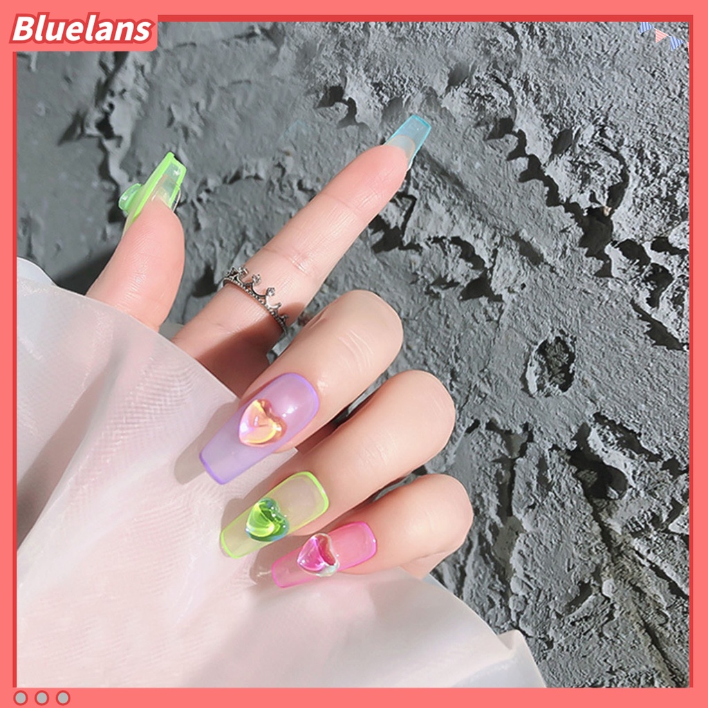 (In Stock) Kacamata Hitam Lensa Warna Warni ♡20pcs Berlian Imitasi Bentuk Hati Untuk Aksesoris Kuku Wanita