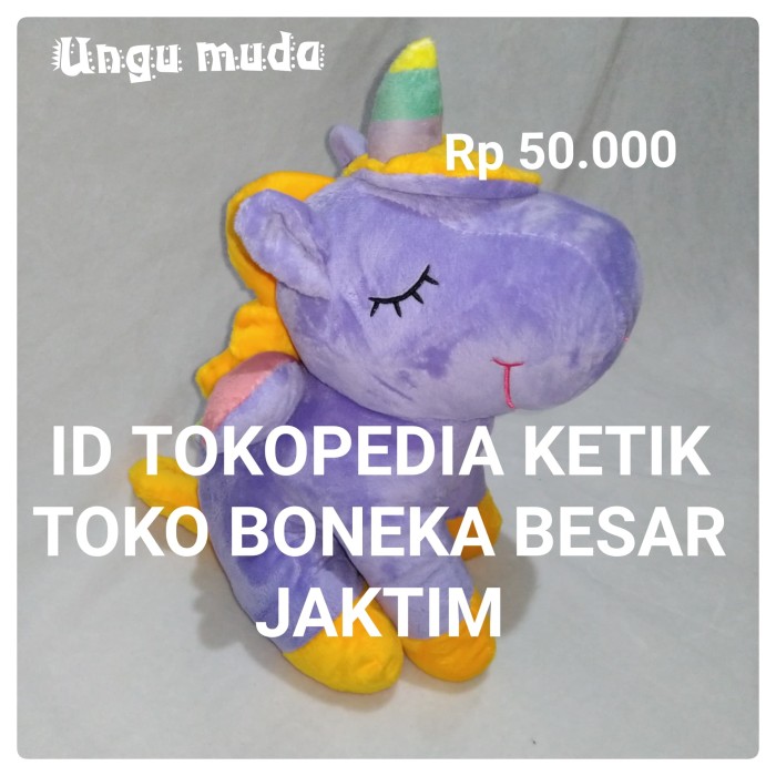 Unik BONEKA UNICORN TERBANG LUCU LEMBUT SOFT UNICORN (Toko boneka besar - UNGU MUDA Diskon