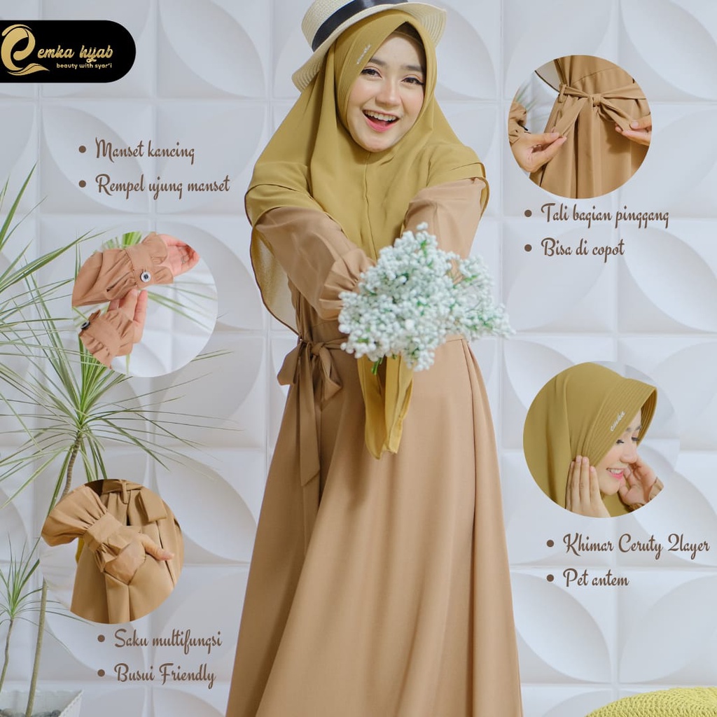 READY WISTERIA DRESS by emkahijab DRESS ONLY