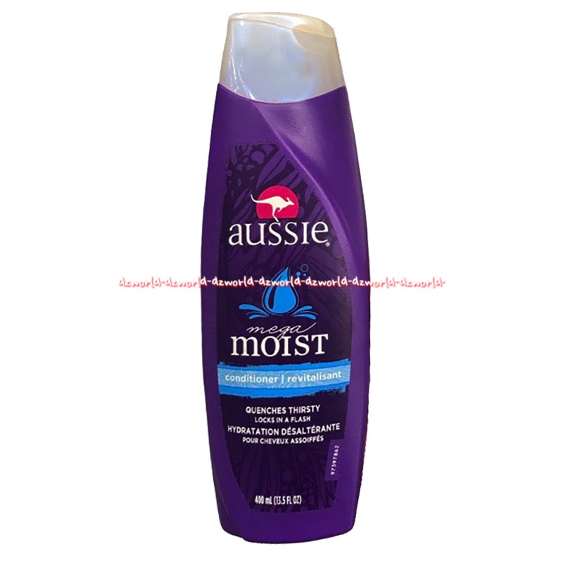 Aussie Mega Moist Conditioner 400ml Mega Smooth Volume Mend Miracle Mend Revitalisant Konditioner Menutrisi Rambut Ausie 400 ml