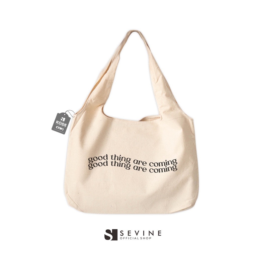 Sevine Tote Bag Kanvas Bonnie Tas Wanita Kuliah Fashion Laptop Totebag Quotes Motivation Aesthetic Vintage Series - CTW