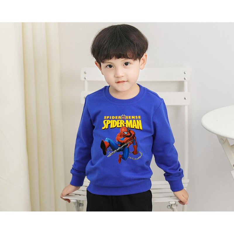 HappyOliver PASSWORD HERO WEB Setelan Sweater 1 - 7 Tahun Baju Anak BerKualitas