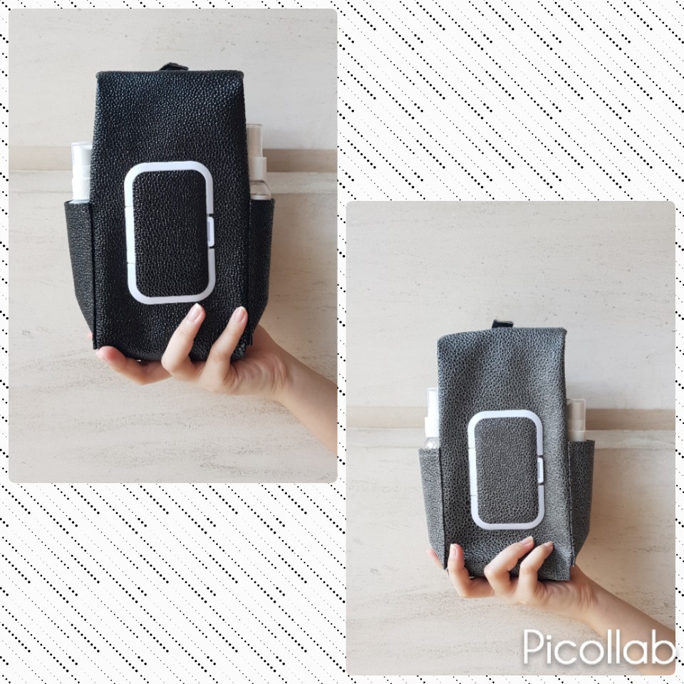 Pouch 5 in 1 Tempat tisu tissue tisue mobil gantung tempat tisu basah dan kering motif pari