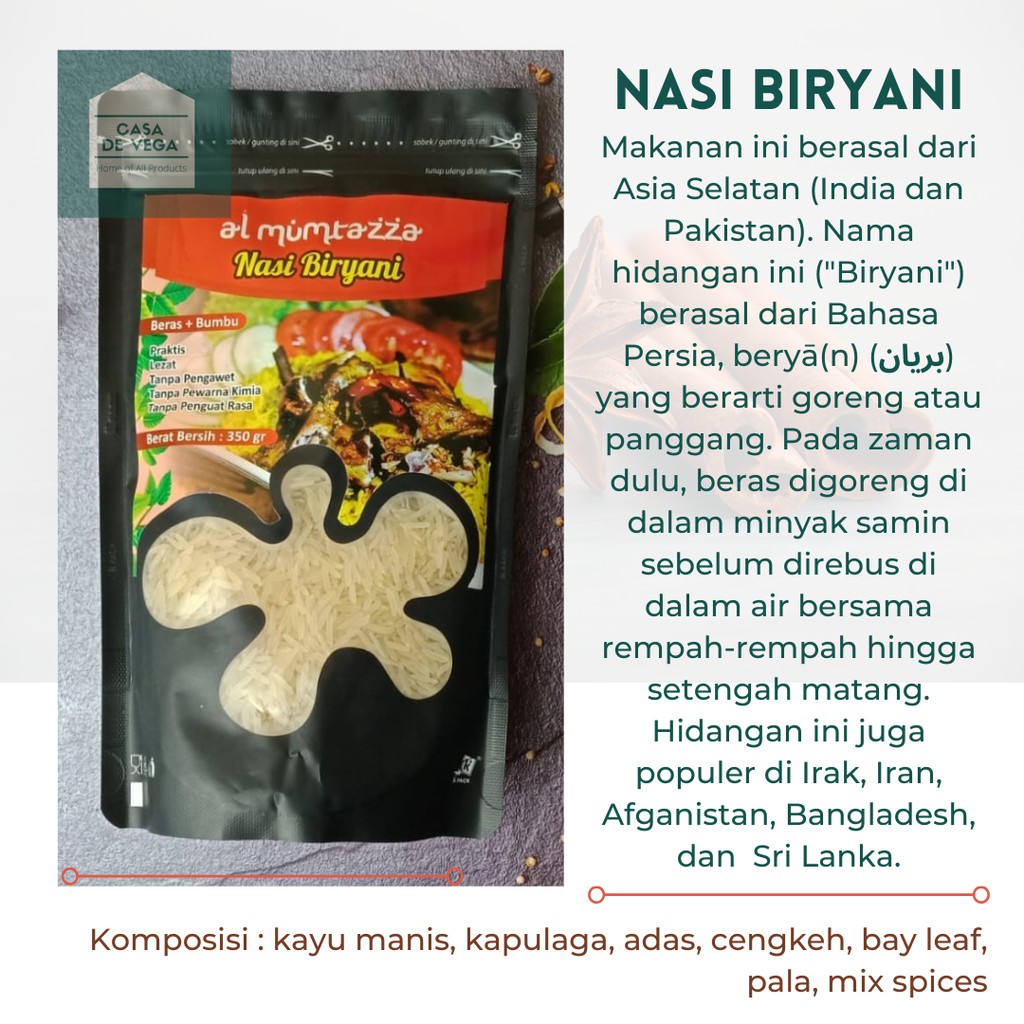 

Beras Basmati Bumbu Al Mumtazza