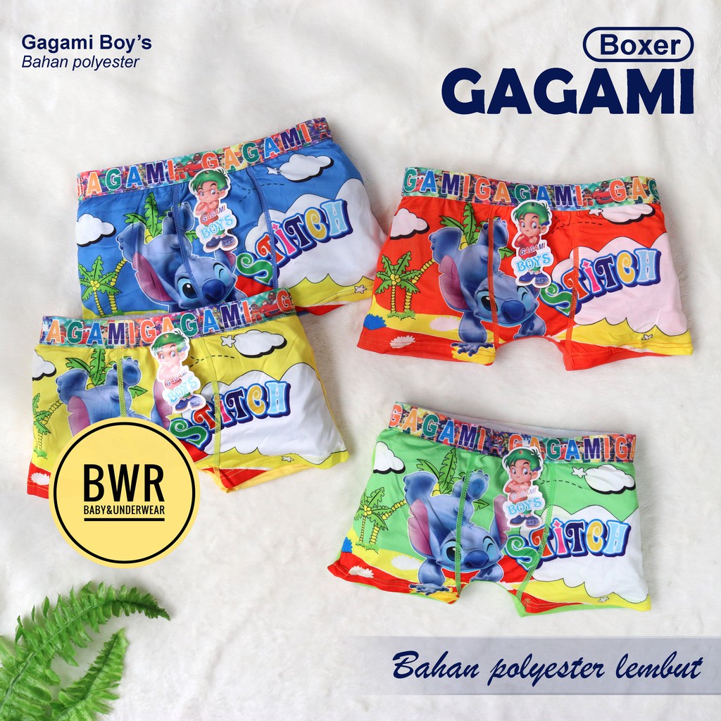 CD Boxer GAGAMI 1018 Anak Boy | Celana Dalam Boxer Renang Anak - Bwr