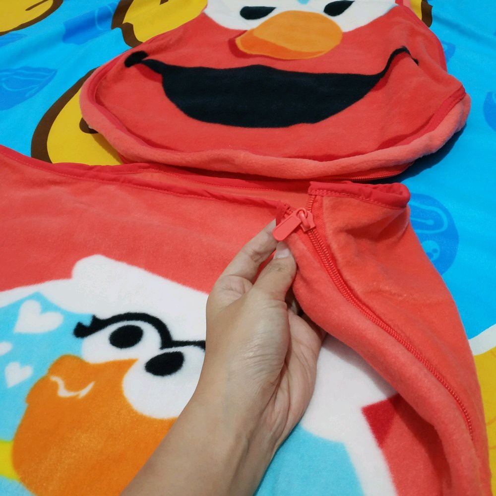 Selimut Fleece Anak Sleeping Bag Bulu Halus Hangat Elmo Cozy Wrap 1 2 3 Tahun Murah Shopee Indonesia