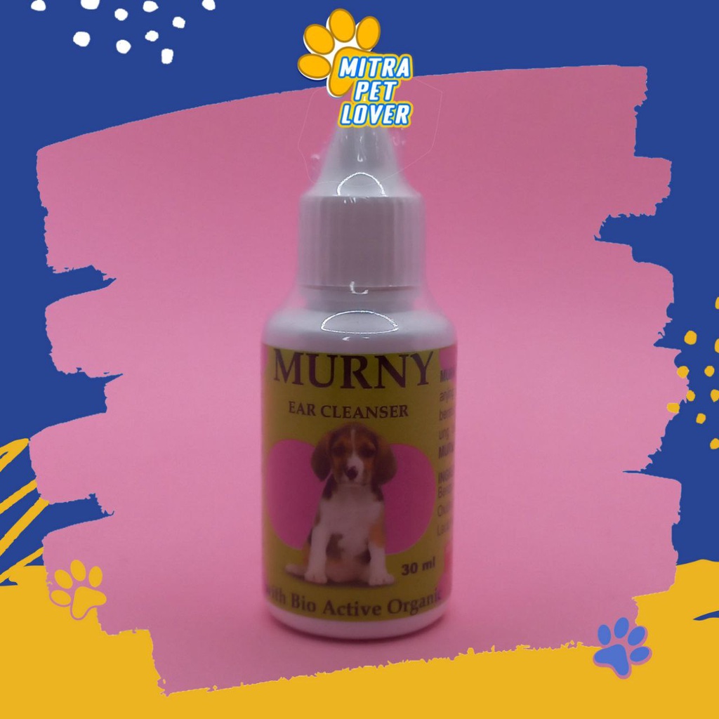 OBAT PEMBERSIH TELINGA ANJING - MURNY DOG 30 ML ORIGINAL - CAIRAN TETES PEMBERSIH TELINGA ANJING PUPPIES ORGANIC AMAN TIDAK BERACUN - PET ANIMAL HEALTHCARE AND VETERINARY TAMASINDO OBAT KESEHATAN DAN VITAMIN TERNAK HEWAN BINATANG PELIHARAAN MITRAPETLOVER