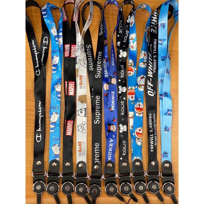 NEW! TERLARIS! TALI/GANTUNGAN HP/KUNCI/USB/KARTU NAMA/ LANYERD/STITCH/POOH