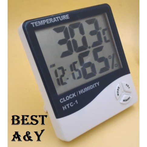 HTC-1 Termometer Hygrometer digital include Jam HTC1