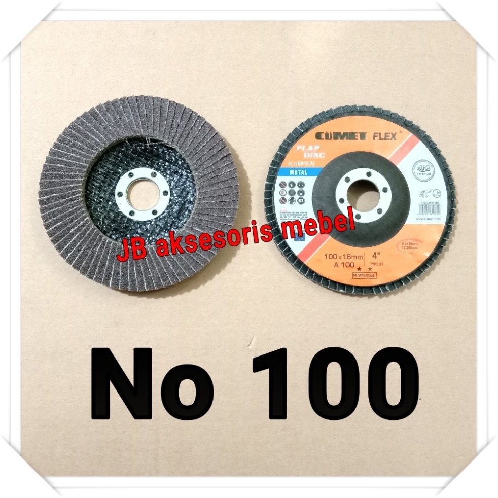 FLAP DISC 4" NO 100 CUMET | MATA GERINDA AMPLAS SUSUN NO 100 CUMET