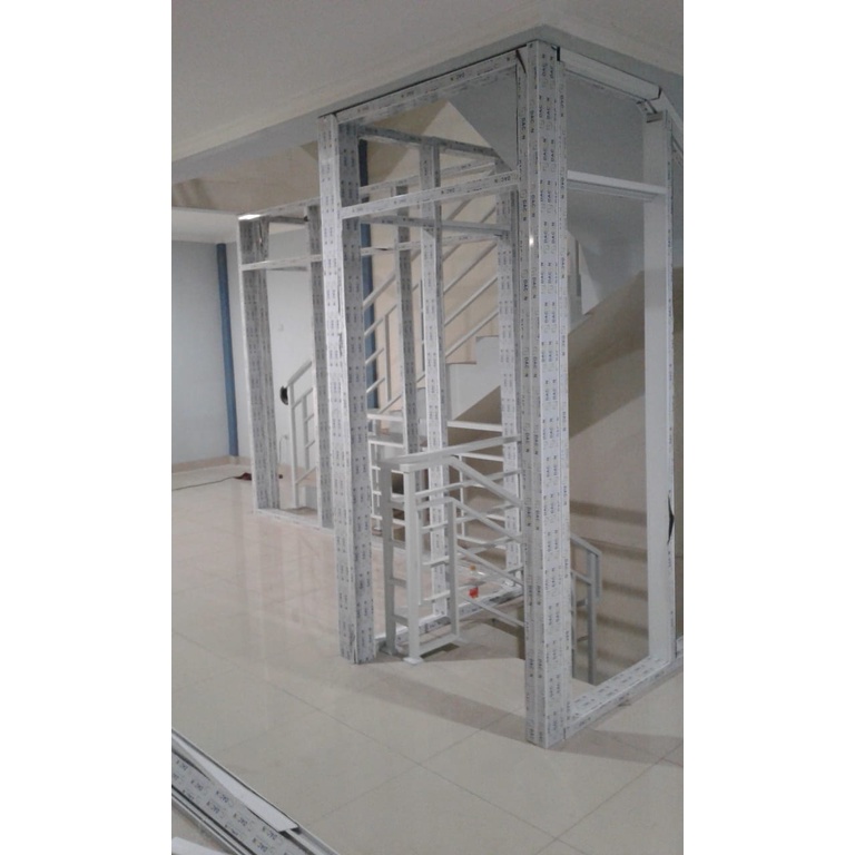 Pintu aluminium Kaca polos untuk pintu kantor dan pintu rumah