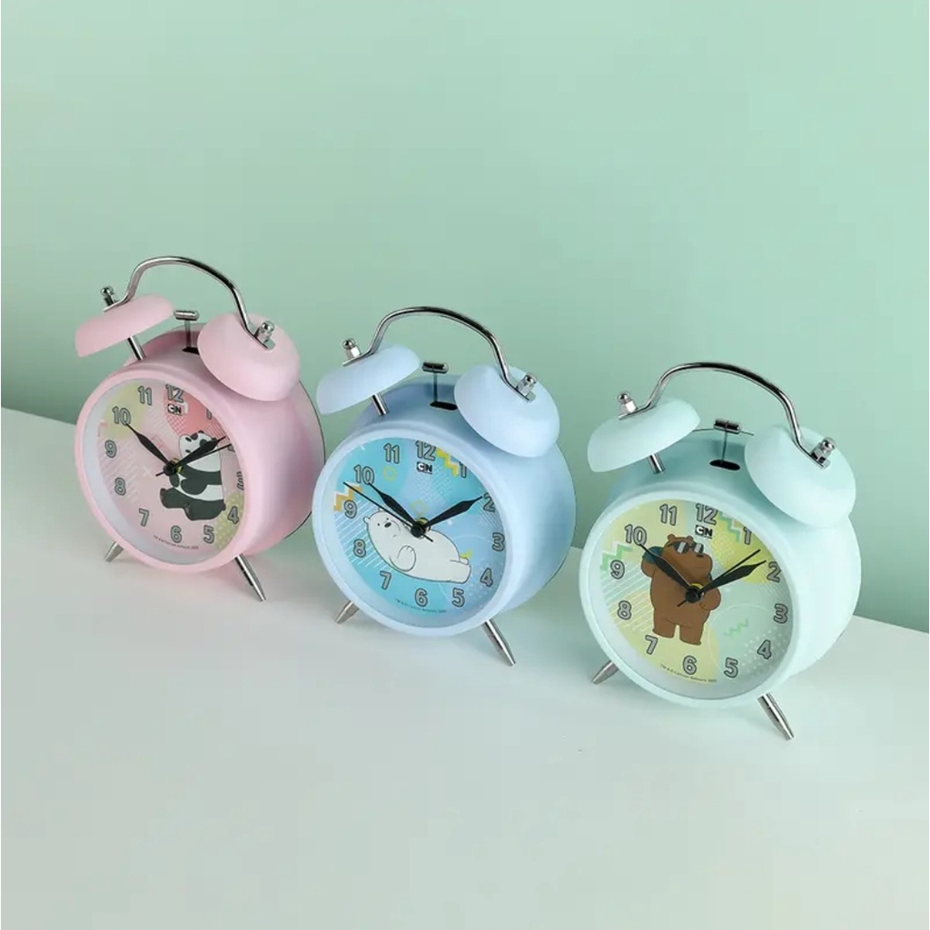 MINISO OFFICIAL WE BARE BEARS Alarm clock size 11,7x16cm / jam miniso / jam weker lucu miniso ready 