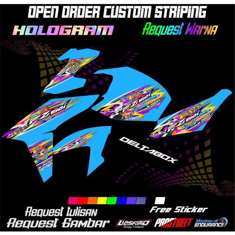 STRIPING TRANSPARAN HOLOGRAM VIXION NVA