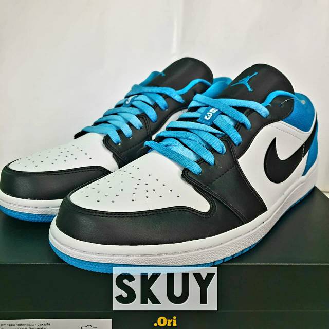 SEPATU AIR JORDAN 1 LOW SE LASER BLUE ORIGINAL 