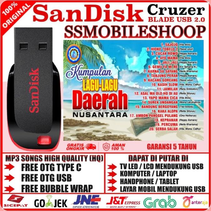 Flashdisk 16gb isi Lagu Pilihan Daerah Ambon,Batak,Manado,Minang BAGUS
