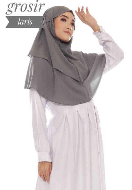 ( bm 2 ) NEW HIJAB MARYAM SYRIA BERGO DOUBLE 2 LAYER INSTAN DIAMON PREMIUM