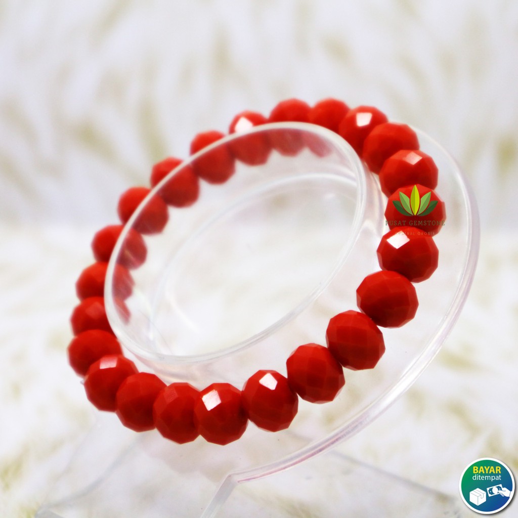 Gelang Batu Kristal Orange