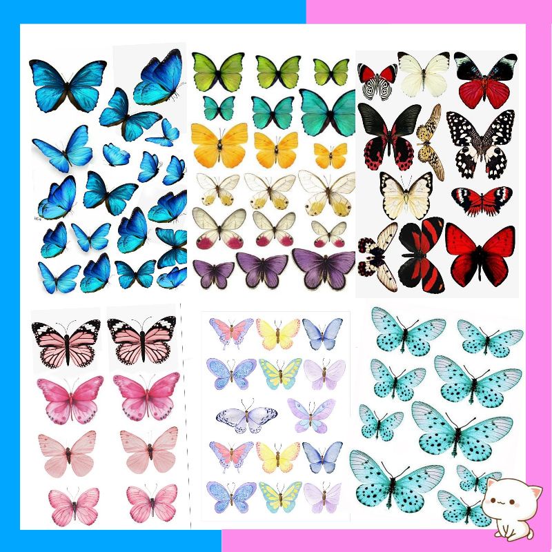 

stiker kupu-kupu uk 10x14cm