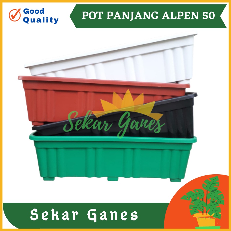 Sekarganes Pot Panjang Alpen 50 Putih Hitam Hijau Coklat Merah Bata Pot Bunga Segi 50cm 70cm Pot Panjang Highway High Way 55 Pot Panjang Plastik Putih Murah