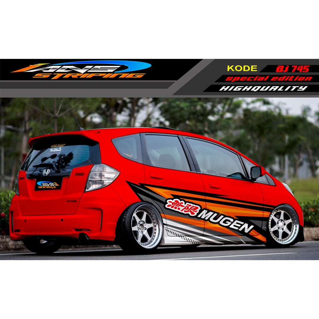 STICKER VARIASI MOBIL HONDA BRIO AGYA JAZZ AVANZA YARIS / DECAL STICKER MOBIL JAZZ / STIKER MOBIL