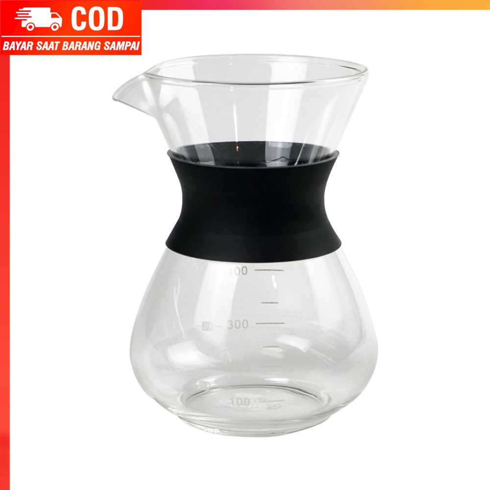 (100% BARANG ORI) One Two Cups Coffee Maker Pot V60 Drip Teko Kopi Barista Glass - SE111