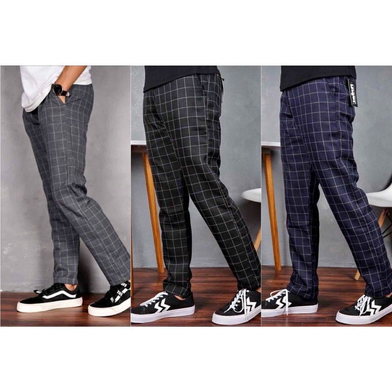 Celana Tartan Panjang Pria Premium Celana Chino Tartan Celana Kotak Kotak Celana Chino Tartan Pria Ankle Pants Motif Kotak2 Wanita Celana Pria Motif Kotak Kotak News Terbaru Bahan Semi Wool Celana Santai Celana Kekinian Celana Distro