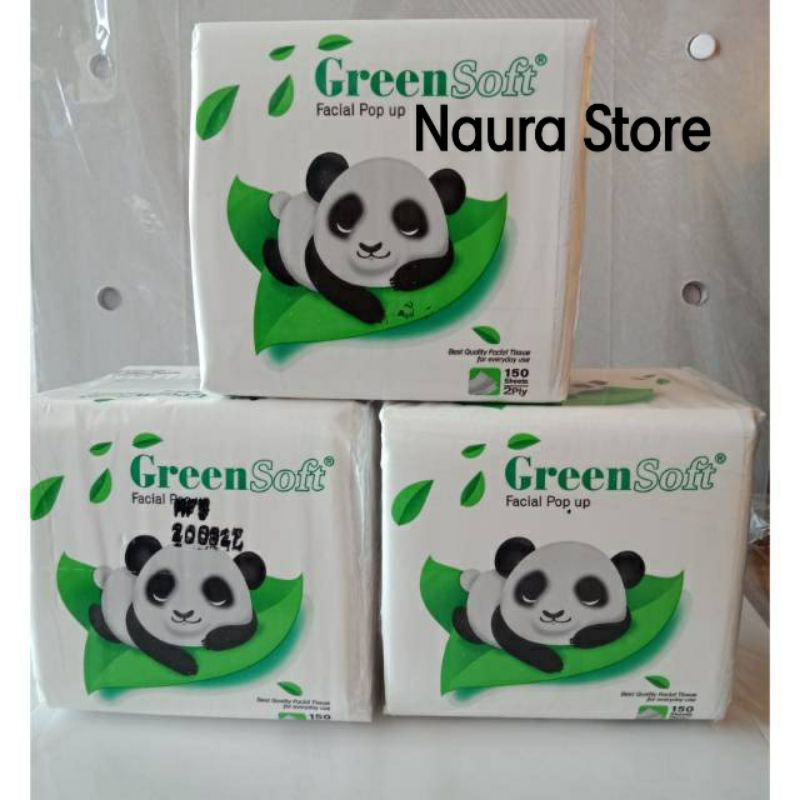 Tissue Green Soft Facial Pop Up