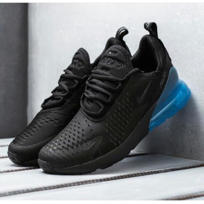 READY STOCK Sepatu Nike Airmax 270 Flyknit Black Blue Premium Quality