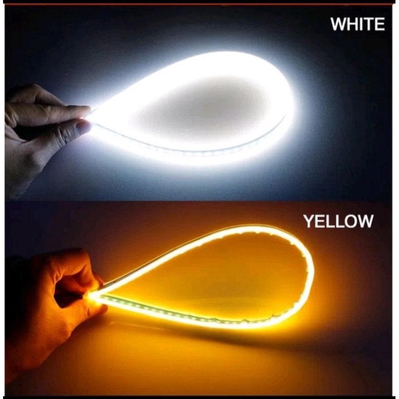 Lampu Alis LED DRL Lampu Runing Turning Mata Headlamp Mobil Lampu Depan Kepala Motor Sein 12V