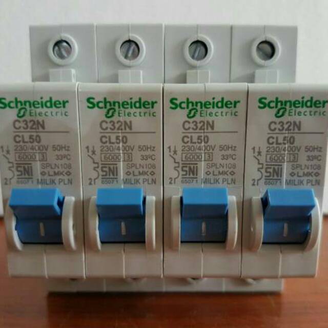 Mcb biru 50A (ampere) schneider