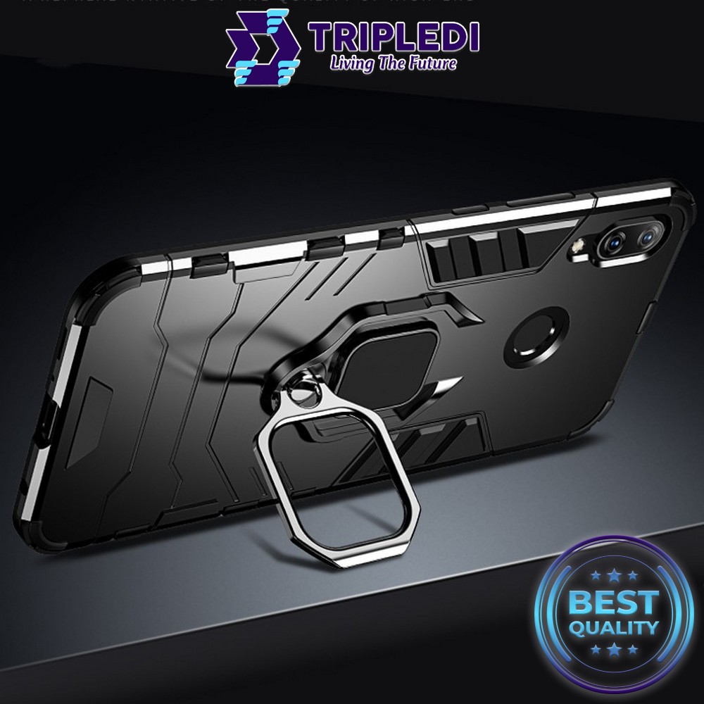 Case Xiaomi Note 7 Pro Casing Finger Ring Holder Silikon Armor Car Magnet Cover