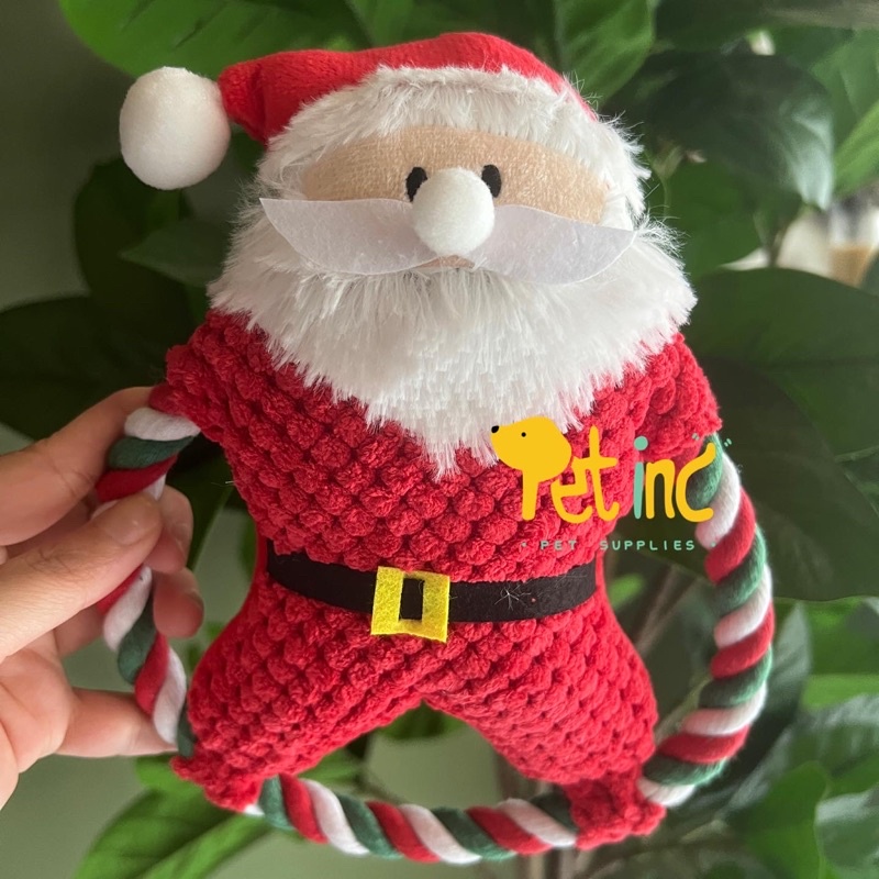 Santa Claus with circle rope squeaky toy