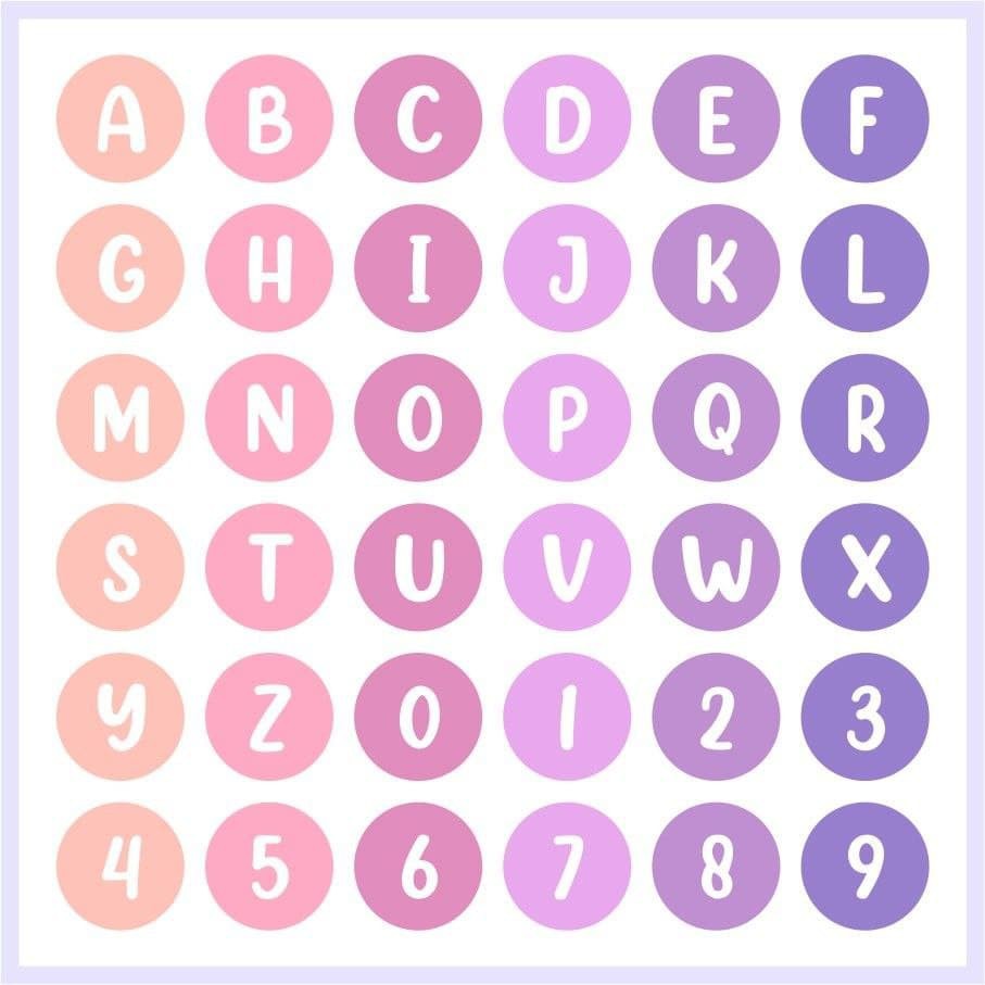 Sticker Alphabet Stiker Aestetic Bujo Decoration By Okashi Store-3