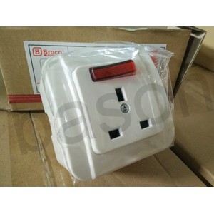 Broco Galleo BSI Socket Outlet SET OB 13A White - Stop Kontak AC