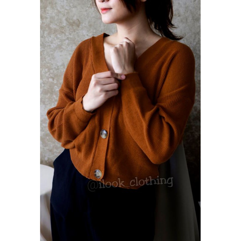 MARSHA KNITTED CARDI - CARDIGAN WANITA TANGAN PANJANG