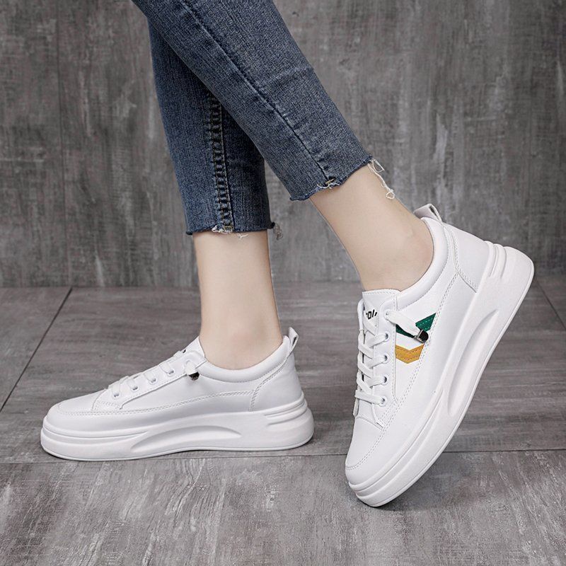 DS Sepatu Sneakers Wanita Korea Sepatu Kasual Putih