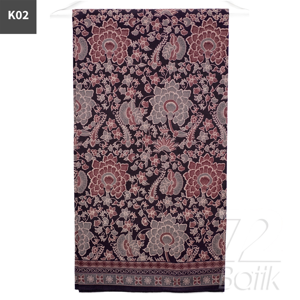 KAIN BATIK PREMIUM Bahan Katun Motif Kembang Puspo Sari Warna Merah Bata 721753 Cap 72 Jarik Jarit Samping Kebat Panjang Batik Katun Modern Premium Bahan Seragam Batik Pernikahan Kantor Keluarga Murah Kamen Jadi Batik Bali Lembaran