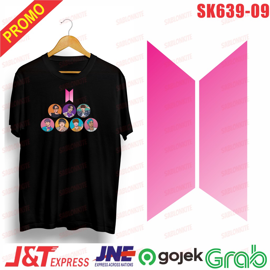 murah!!! kaos KPOP kartun KPOP member SK639 unisex combed 30s