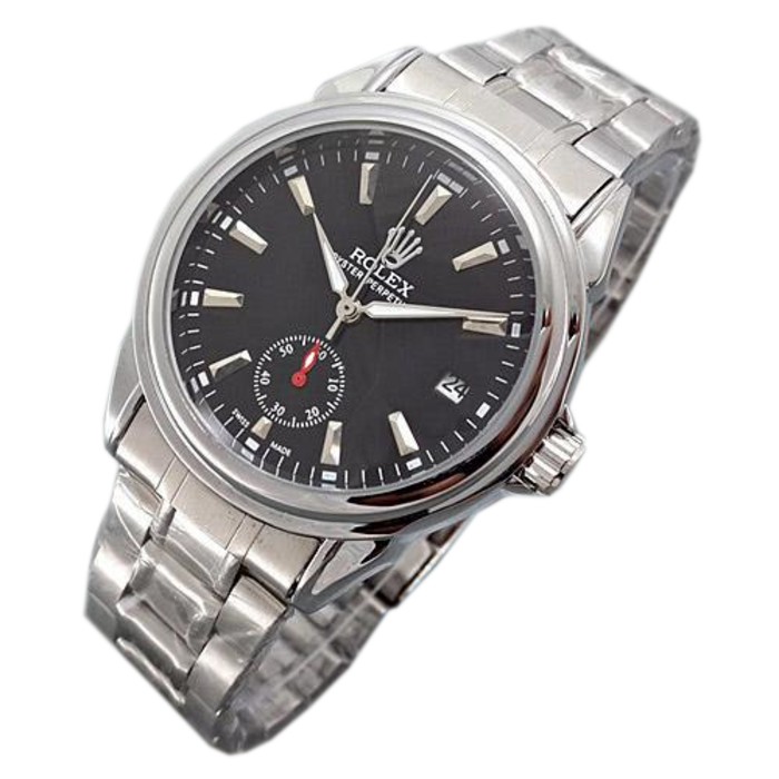 TERMURAH Jam Tangan Rolex Kw Super Rantai Stainless Automatic Skeleton Silver Hitam Putih Gold