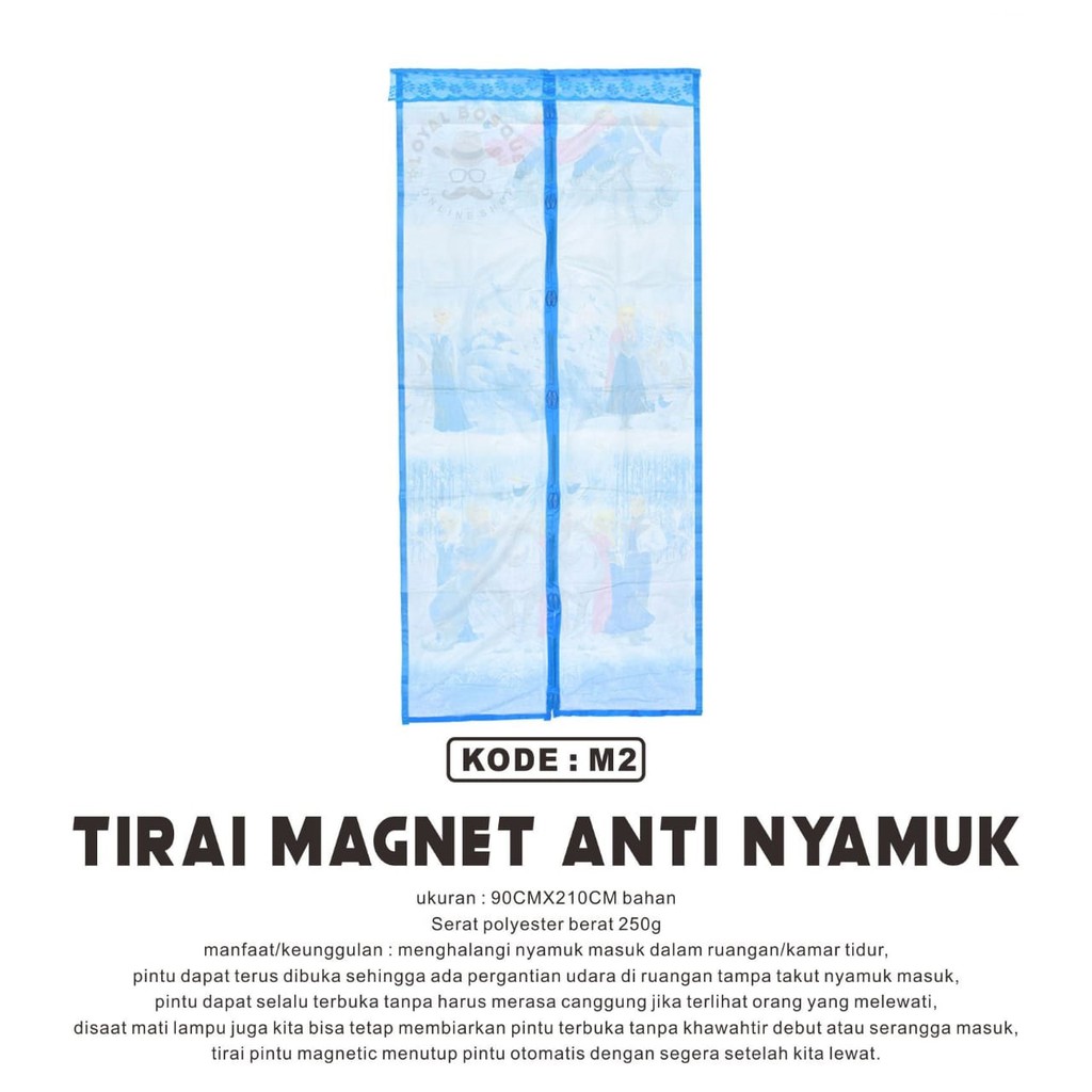 Tirai Magnet Anti nyamuk Tirai Pintu Motif Random Bahan Halus Tirai Anti Nyamuk