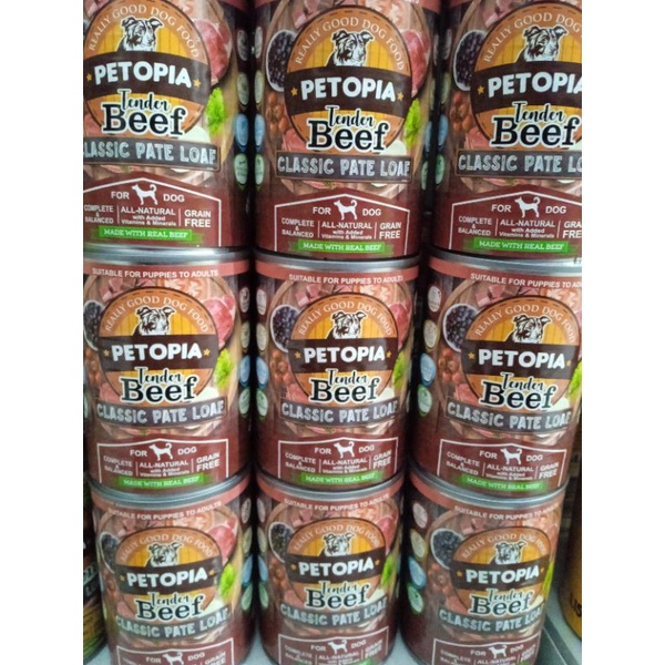 PETOPIA wet food 380gr makanan anjing Beef petopia kaleng