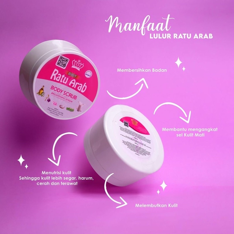 Bibit Ratu Arab Lotion kemasan baru | Lulur Body Scrub Ratu Arab Original BPOM